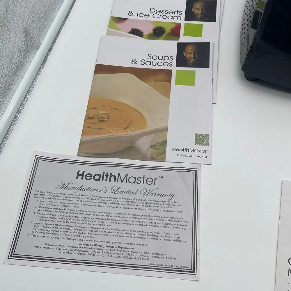 HealthMaster Living Well Montel Williams 1200W Blender Emulsifier YD-2088E with